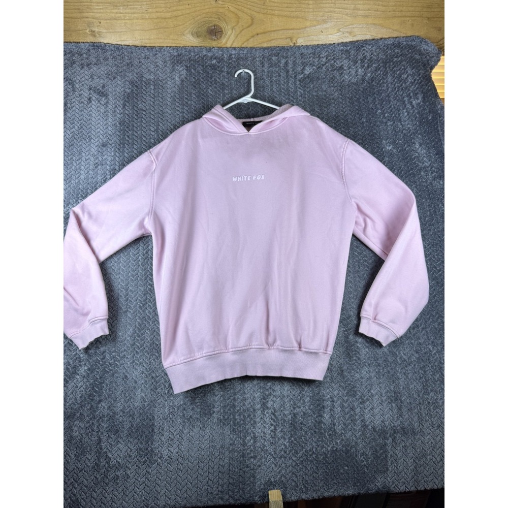 White Fox Leisure Vol 3.5 Hoodie Women L/XL Pink Oversized Fleece Lined Pullover